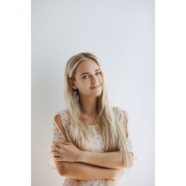 IDB Delicate Filigree Dangle Double Circle Drop Hook Earrings - Approx 3 1/4 inches (3.25" / 8.2 cm) Length x 1 13/16 inches (1.81" / 4.6cm) Wide (Black Tone)