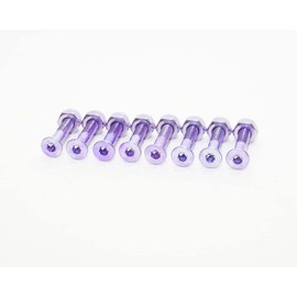 INSTSK8 Axle Nut Set Skateboard Skateboard Hex 1 Inch Screw Set (Purple)