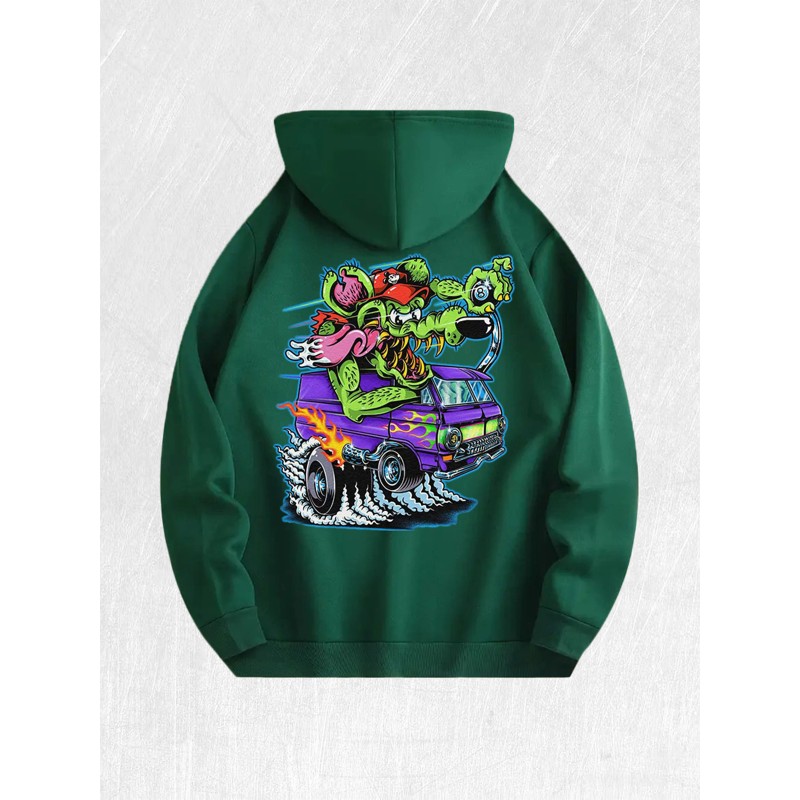Rat Fink Van Graphic Hoodie 100% Cotton US Warehouse 7