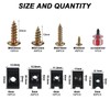 Pack of 205 Sheet Metal Nut Screw Nut Clip Kit,
