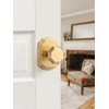 SORWDUERM 1 Pack Gold Door Knobs Passage Door Knobs Brushed
