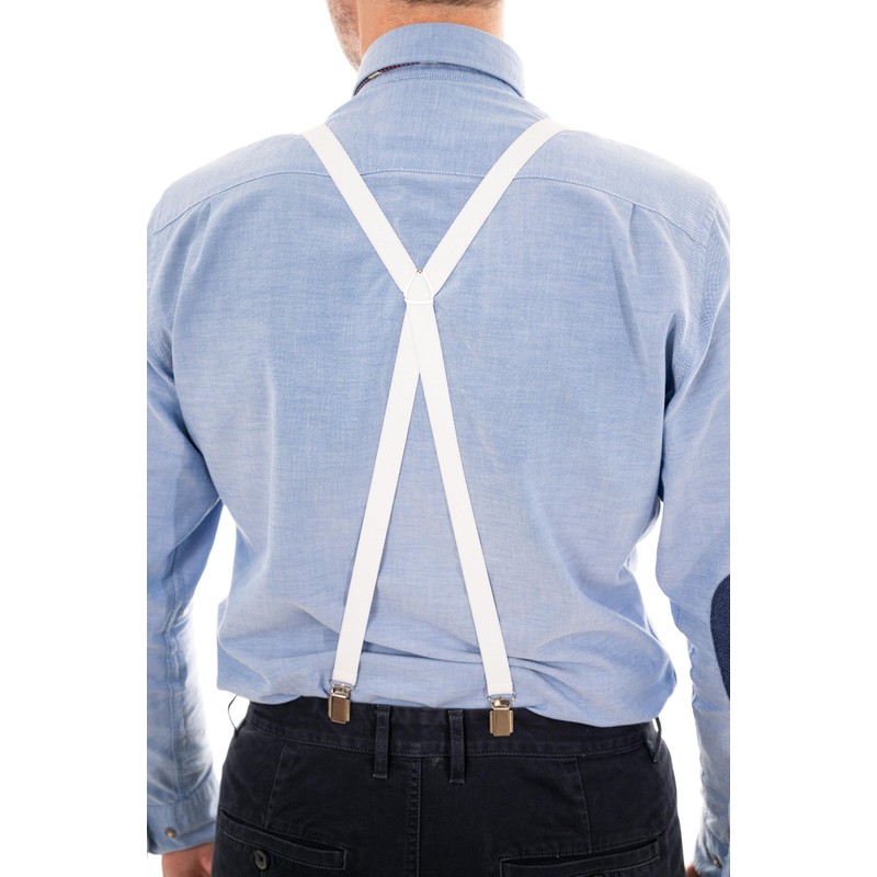 Olata Skinny Classic Style Fully Adjustable X-Shape Clip on Braces/Suspenders