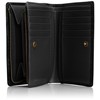 Vaselon Hearts Round Zip Matte Leather Wallet, Black/Black, black