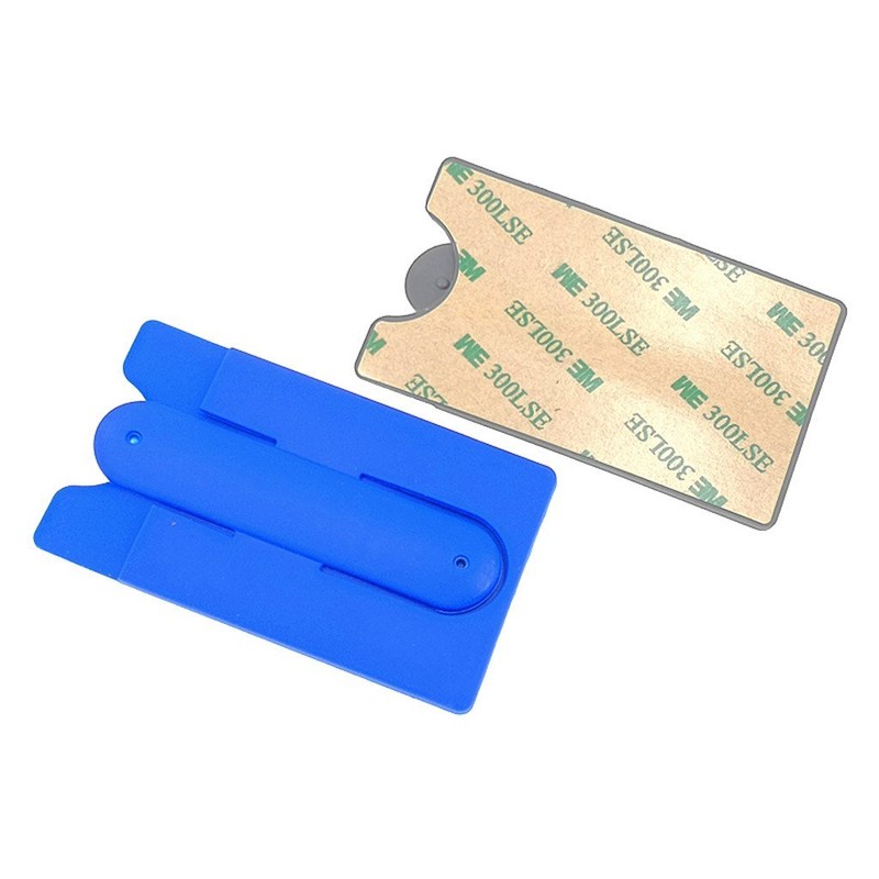 Kinteshun Card Holder with Cell Phone Stand,Stick-on Silicon Rubber Smartphone