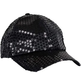 sowest Sequin Baseball Cap Black