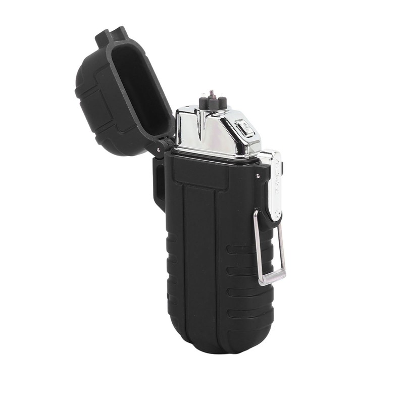 Outdoor Double Arc Electric Lighter Portable Waterproof Flashlight Lighter Charging