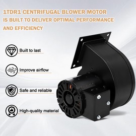 Hiorucet 1TDP1 Centrifugal Blower Fan Motor Replacement for Dayton 1TDP1, 4C004, Fasco B75, Fasco B75F, 7021-3484, 7021-4772, 7021-4797, 7021-5757, 7021-2367, Ball Bearings, 115 Volts, 3000 RPM