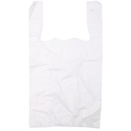 ASSUREPAK White Unprinted HDPE T-Shirt Bags for Retail, Groceries, Merchandise, Convenience Store, Supermarket, Restaurant - 1/8 BBL 10"X5"X18" - 1000 Bags - 13 microns - White