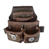 Zeluga 20-122 5 Pocket Heavy Duty Leather Tool Bag, Brown