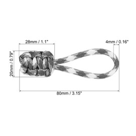 PATIKIL Zipper Pulls Replacement, 10 Pack Extension Cord Handle Fix Pull Tab Extender Fixer Slider Head Repair Kit for Luggage Backpack Jacket, White Grey