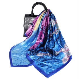 FAIRYGATE Tuch 90x90 Hijab Kopftuch für Damen 1 Stück Einfarbig Satin Kopfbedeckung Frauen Schal Turban 90x90 cm 80022