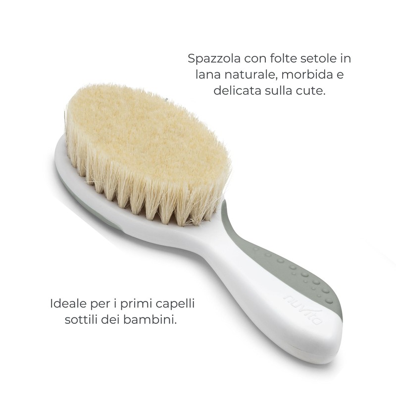 Nuvita 1137 Comb and Brush Set with Natural Sheep's Wool