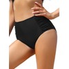 SHEKINI Bikini retro de talle alto para mujer, parte inferior