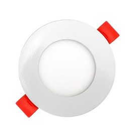 AB Elektro LED recessed spotlights, 230 V, flat, set of 12, 3 W LED spotlights, 6500 K, 70 mm, IP20