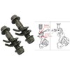2PCS 17mm Adjustable Camber Correction Alignment Kit for Front Wheels