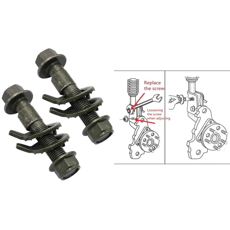 2PCS 17mm Adjustable Camber Correction Alignment Kit for Front Wheels