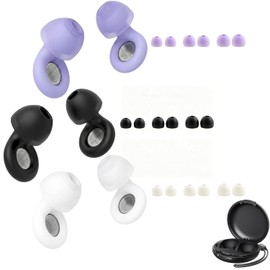 3 Pares de Tapones de Oídos para Dormir, Tapones para Dormir Anti Ruido 45 dB, con 9 Pares de Puntas de Repuesto, Tapones Auditivos Reutilizables de Silicona para Sueño, Viaje, Estudio, Conciertos, Escolar