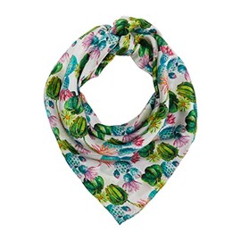 M&F Western Wild Rag Silk Cactus Print White One Size