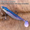 Dr.Fish Soft 3pcs Fishing Lures Jig Head with Paddle Tail
