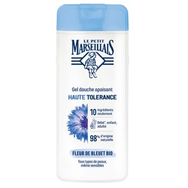 Le Petit Marseillais, Soothing Shower Gel, High Tolerance, Cornflower Blossom, Organic (400ml Bottle) 98% Natural Ingredients, For All Skin Types, Including Sensitive Skin