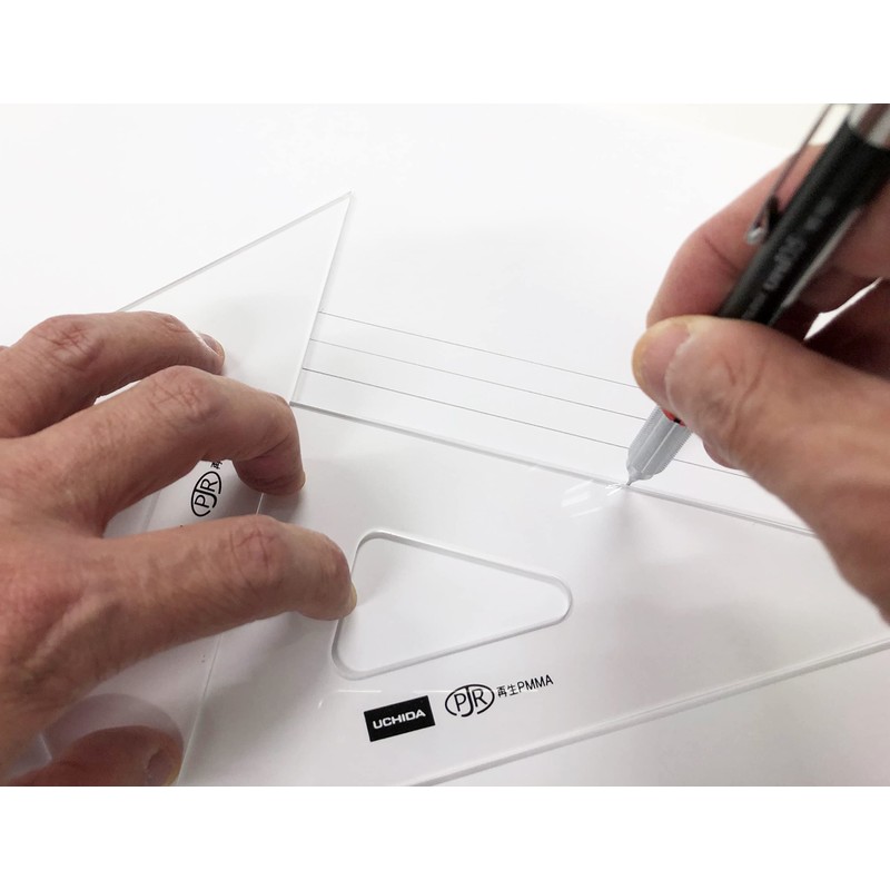 utida Triangle Ruler 30 cm X 2 mm Beveled 1