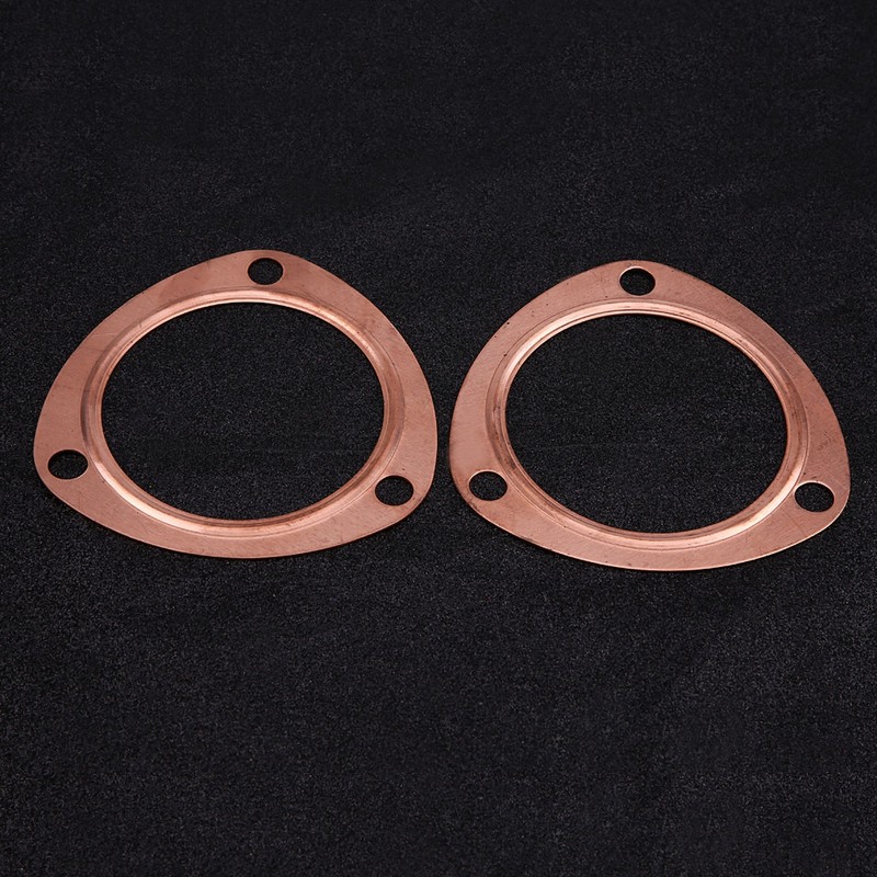 2pcs 3inch Copper Header Exhaust Collector Gaskets Reusable for SBC