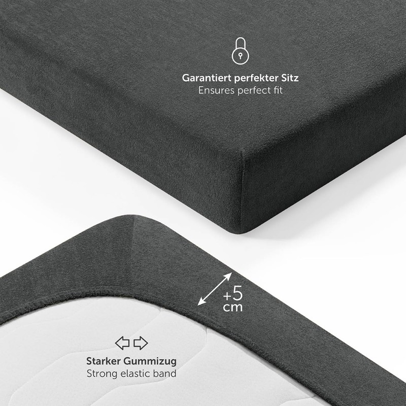 Blumtal Terry Fitted Sheet 90 x 200 cm - Cosy,