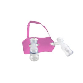 Pump Strap Hands-Free Pumping Bra, Breast Pump Bra for Breastfeeding Pumps for Women, Hands Free Pumping Bustier Pink