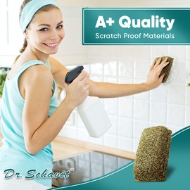 DR. SCHAVIT Perfect Scour 2 Pack Scrub Sponges for Kitchen - Multipurpose Non-Scratch Sponge with Heavy Duty Scouring Power - Soft and Fast Cleaning Scrubber for Cleaning Dishes, Pans, Pots and Hard Stains