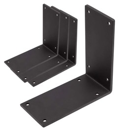 4Packs Heavy Duty Steel Corner Brackets, 90 Degree Angle Post Bracket-6"x 6" Large Connector Brace, Sturdy L Braces for Building Decorative Knee Braces, Angle Connector Support for Wood DIY Projects