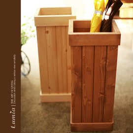 Lumia Bella Vintage Wooden Umbrella Holder (Natural/Brown), Natural / 루미아 벨라 빈티지 원목 우산꽂이 (내추럴/브라운), 내츄럴