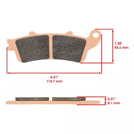 Caltric Brake Pads for Honda VTX1800 Vtx 1800 Front Brakes 2002-2010