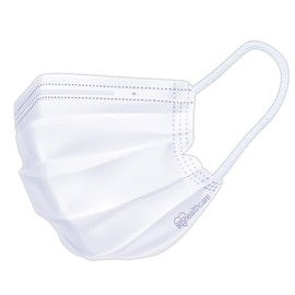 Iris Ohyama Mask Non-woven Pleated Mask, 120 Pieces, Regular Size, Width 6.5 inches (16.5 cm), Ear Painless, White, White