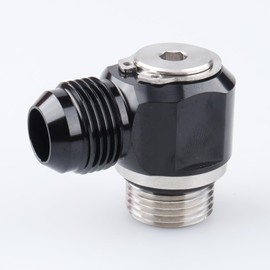 AC PERFORMANCE -10 AN Aluminum Banjo Adapter to M18 x 1.5 Stainless Steel Banjo Bolt Assembly Black for Fuel Rail or Fuel Tank