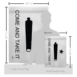 Americana Home & Garden FK140718-BO Come and Take It Americana Historic Decorative Vertical Kit, House & Garden Flags Set w/Flagpole, Multi-Color