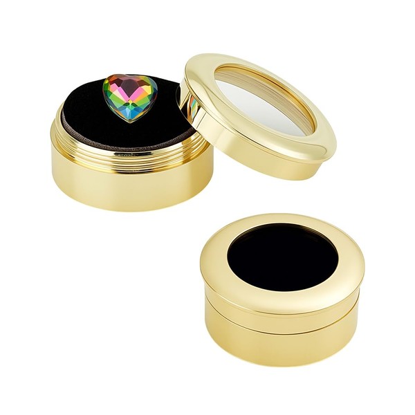 PH PandaHall 2pcs 1.26 Inch Rock Display Box Gemstone Display