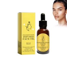 Organic Weihrauchöl gesicht Frankincense Resin Facial Oil Anti-Aging & Hydrating Serum mit, Rizinusöl Jojobaöl Reduziert Falten, Frankincense Oil for face