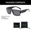 YAMEIZE Polarised Rectangular Sunglasses for Men - Retro Square Polarized