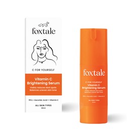 Foxtale 15% Vitamin C Face Serum for Glowing Skin | Pure L-Ascorbic Acid and Vitamin E | Brightening Serum for Dark Spots,Dull Skin,Uneven Skin Tone | All Skin Types | 30 ml