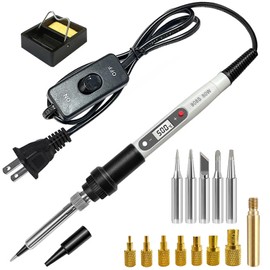 Soldering Iron Heat Set Insert Tool, 80W 110V LCD Digital Soldering Welding Iron Kit with Iron Tips and Heat Set Insert Tips, 16-in-1 Adjustable Temperature 180-500℃ Solder Kit, White