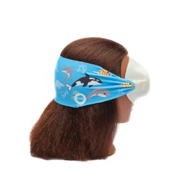 SPLASH PLACE Swim MASK with Fabric Strap - Ocean Friends | Fun, Fashionable, Comfortable - Kids Swim Goggles with Nose Cover