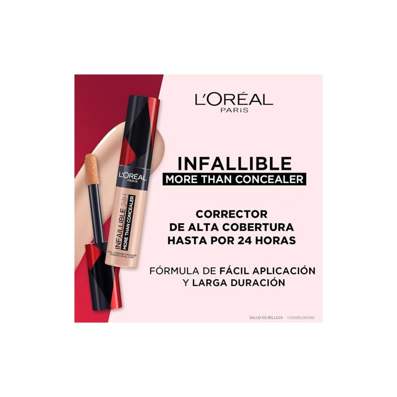 L´Oréal Paris, Corrector liquído de larga duración 24h,Infallible More than