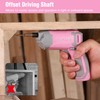 WORKPRO Pink Cordless Screwdriver Set, 3.6V Electric Rechargeable Eccentric Power