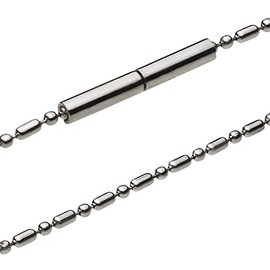 Cenote c0525 0.06 inch (1.5 mm) Wide Stainless Steel Deformed Ball Chain, Hypoallergenic, Stainless Steel Accessories, Stainless Steel