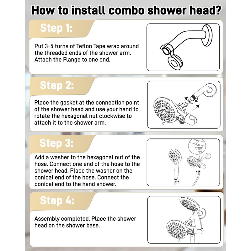 Replacement for Moen Shower Trim Kit, Dual Shower Faucet Combo