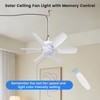 Fanspex 20.5'' Solar Rechargeable Ceiling Fan Light with Battery Backup,