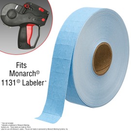 Blue Pricing Lables for Monarch 1131 Price Gun - 8 Rolls, 20,000 Price Marking Labels - with Ink Roll Included