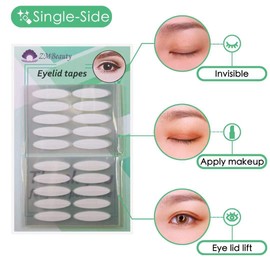 400pcs/200 Pairs Invisible Large Size Single-Sided Eyelid Tapes Stickers, Medical-use Fiber Eyelid Lift Strips, Perfect for Hooded, Droopy, Uneven, Mono-eyelids