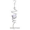 SILVER LILAC 25cm Stainless Steel SPIRAL TAIL Twister Wind Spinner
