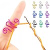 10 Crochet Hooks, Adjustable Crochet Guide Rings for Finger Knitting,